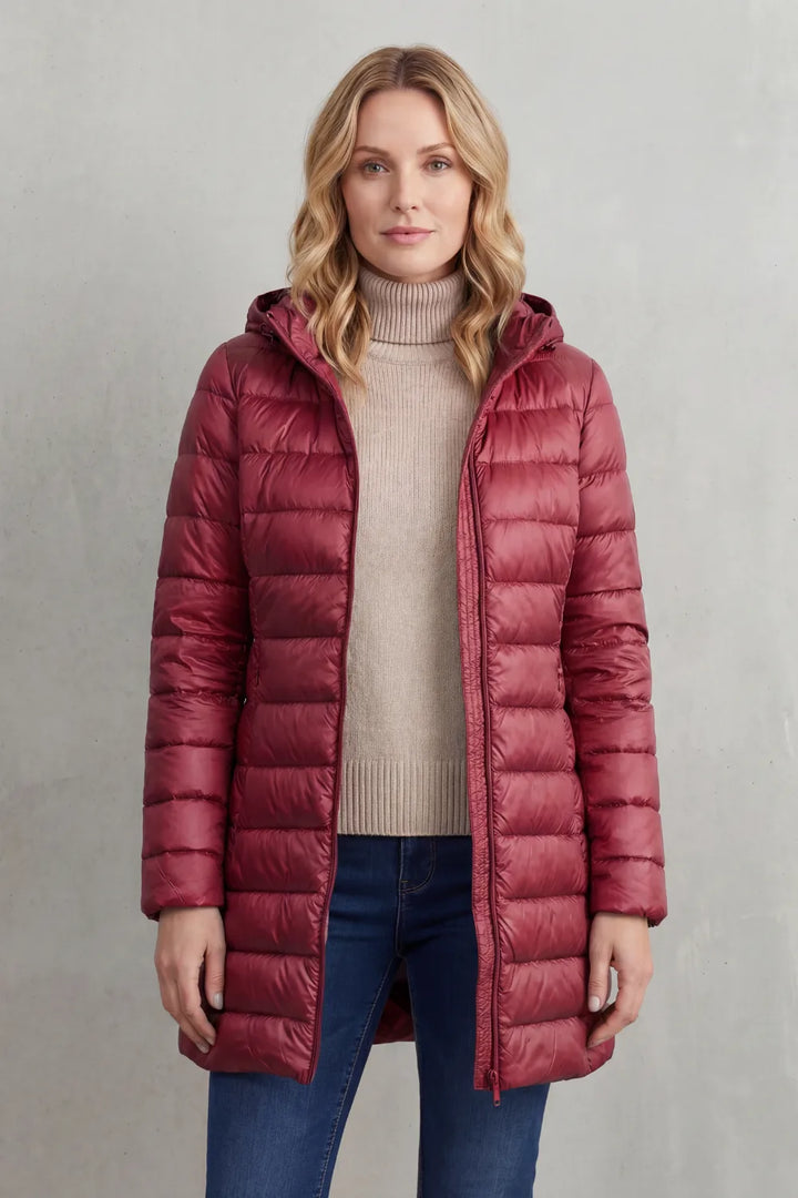 Gewatteerde hooded jas