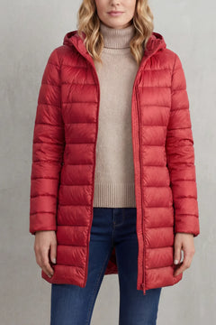 Gewatteerde hooded jas