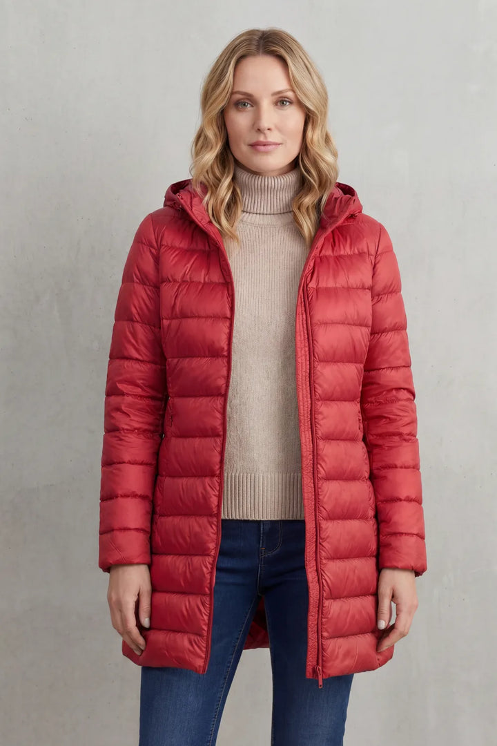 Gewatteerde hooded jas