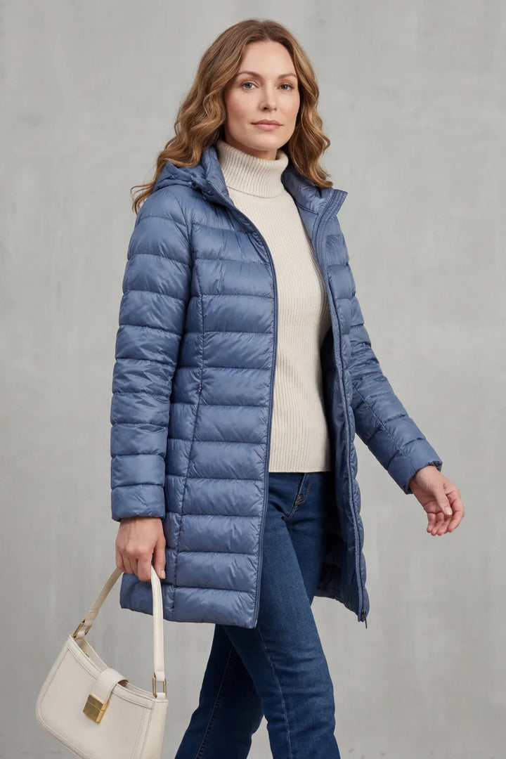 Gewatteerde hooded jas