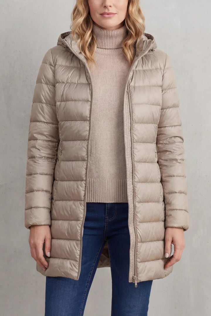 Gewatteerde hooded jas