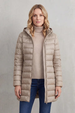 Gewatteerde hooded jas