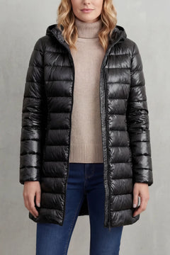 Gewatteerde hooded jas