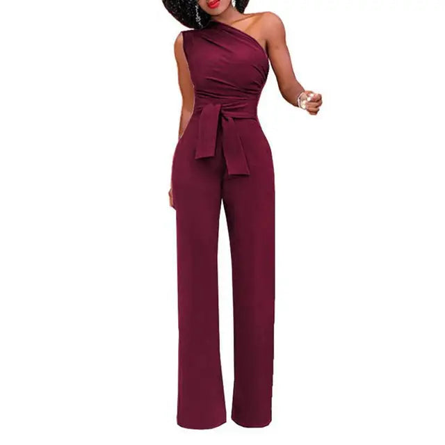 Stijlvolle dames jumpsuit met één schouder - Liv