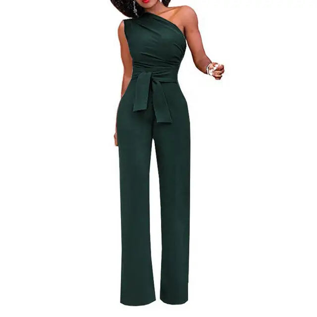 Stijlvolle dames jumpsuit met één schouder - Liv