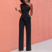 Stijlvolle dames jumpsuit met één schouder - Liv