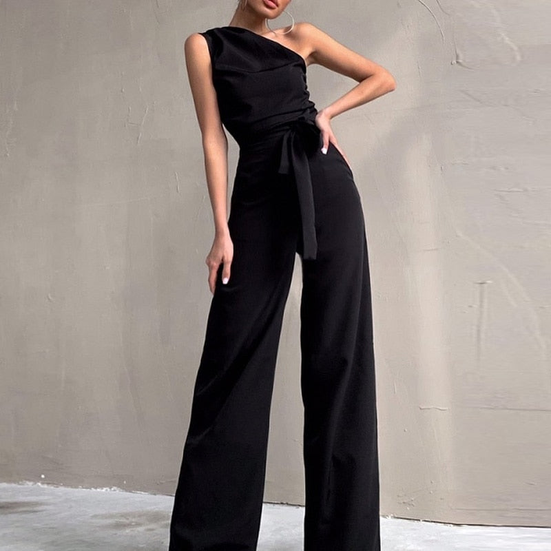 Stijlvolle Elegante Jumpsuit met Schouderontwerp