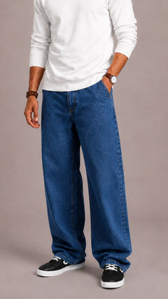 Loose fit jeans met vijf zakken