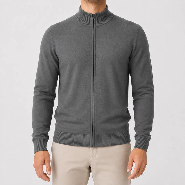 Cardigan met stand collar