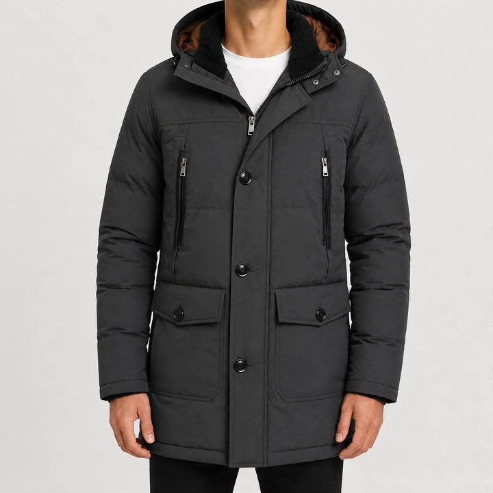 Parka met capuchon en lange mouwen