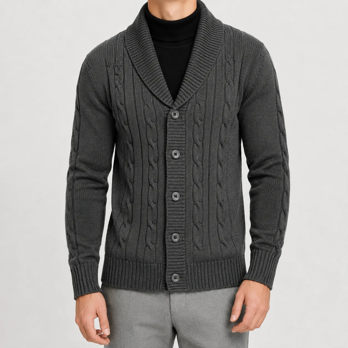 Cardigan met kabel breipatroon