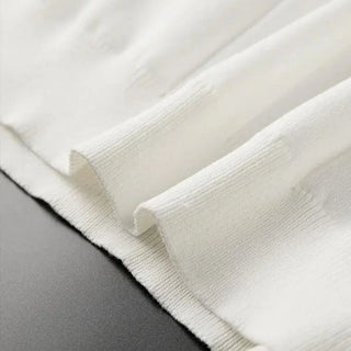 Slim fit polo met korte mouwen en verticale ribbels