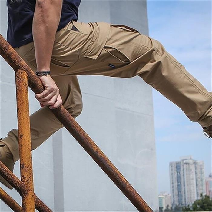 Slim fit werkbroek met meerdere zakken