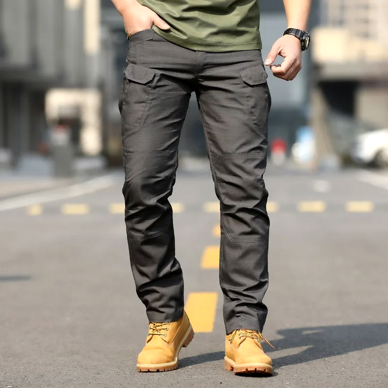 Slim fit werkbroek met meerdere zakken