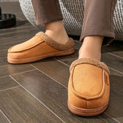 Slip-on pantoffels met pluche rand voor comfort