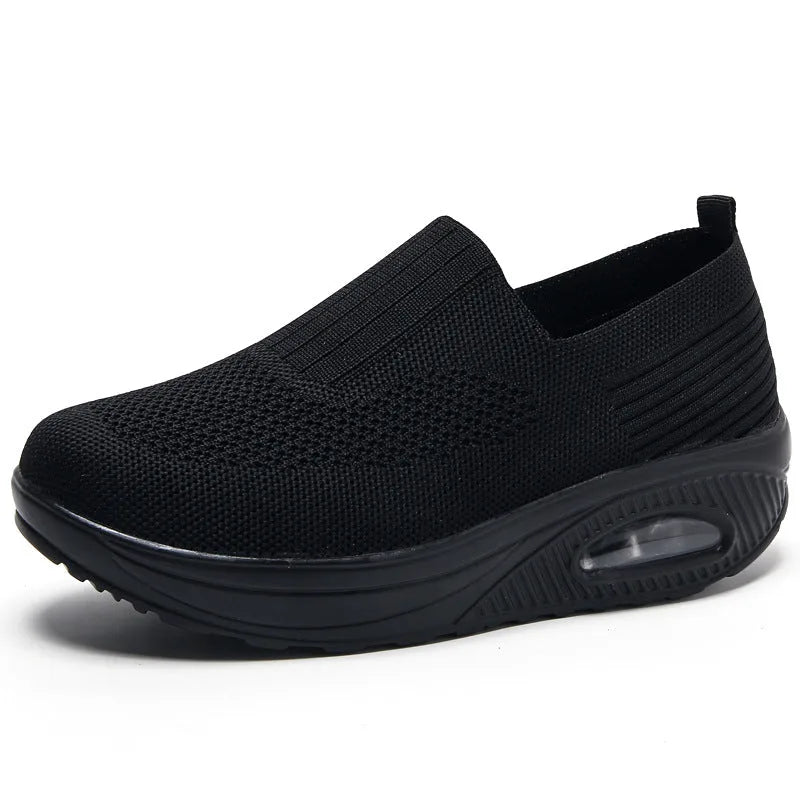 Slip-on sneakers met ademende bovenkant