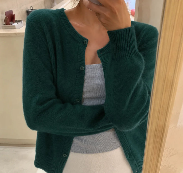 Cardigan met knopen en lange mouwen
