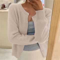 Cardigan met knopen en lange mouwen
