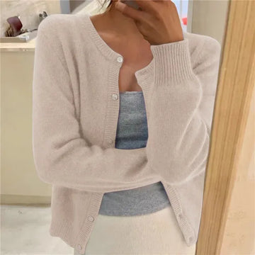Cardigan met knopen en lange mouwen