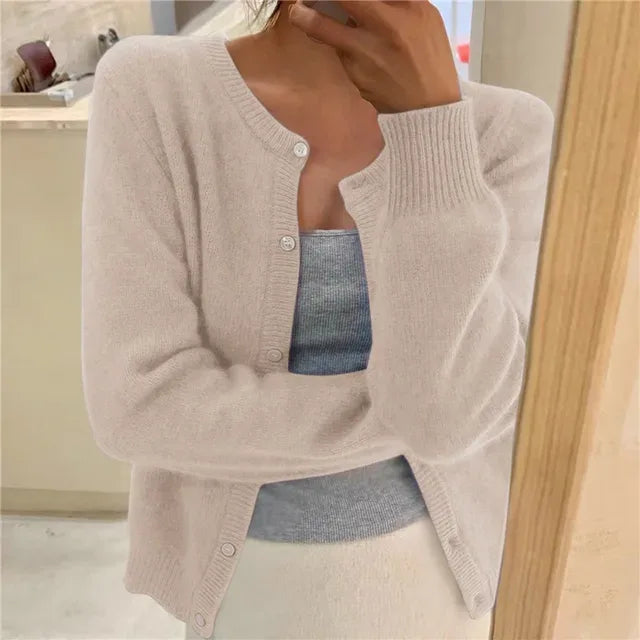 Cardigan met knopen en lange mouwen