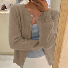 Cardigan met knopen en lange mouwen