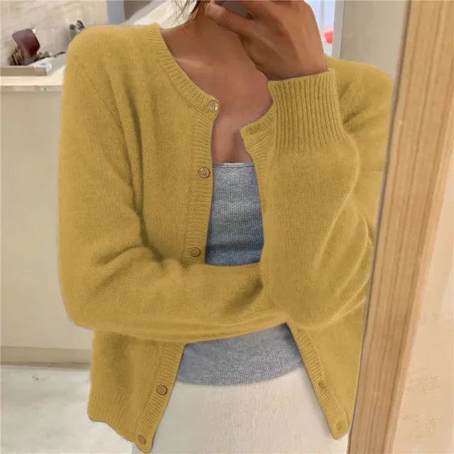 Cardigan met knopen en lange mouwen