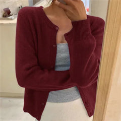 Cardigan met knopen en lange mouwen