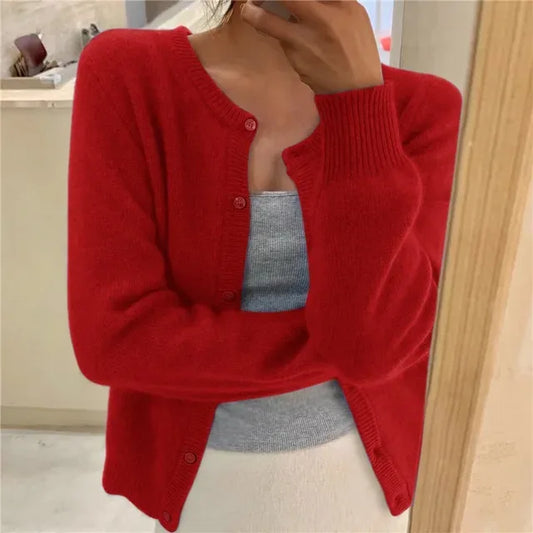 Cardigan met knopen en lange mouwen