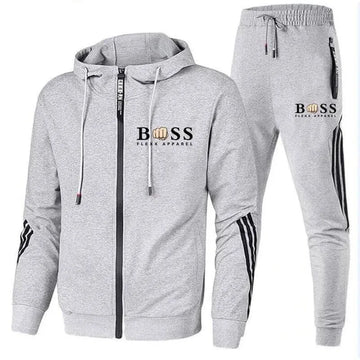 Sportanzug met hoodie en elastische tailleband