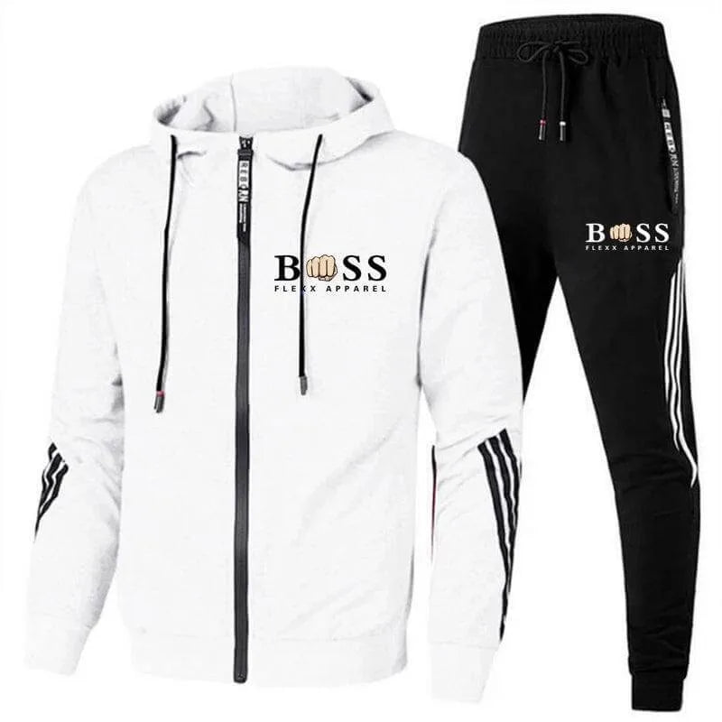 Sportanzug met hoodie en elastische tailleband