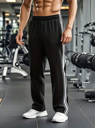 Sportbroek met elastische tailleband en zijstrepen