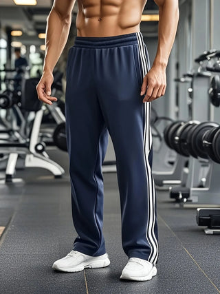 Sportbroek met elastische tailleband en zijstrepen