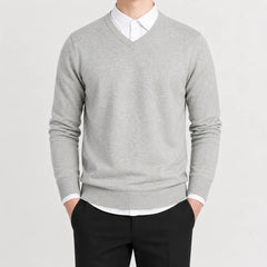 V-neck trui met lange mouwen