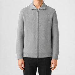 Cardigan met zip-up en textuur