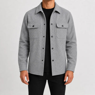 Overshirt met mandarin kraag