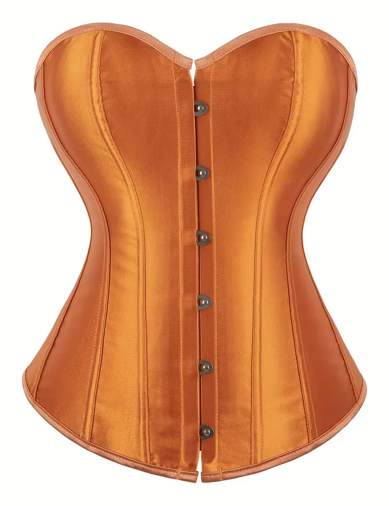 Strapless corset met vetersluiting en knoopsluiting