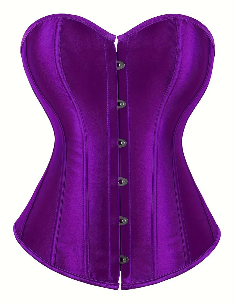 Strapless corset met vetersluiting en knoopsluiting