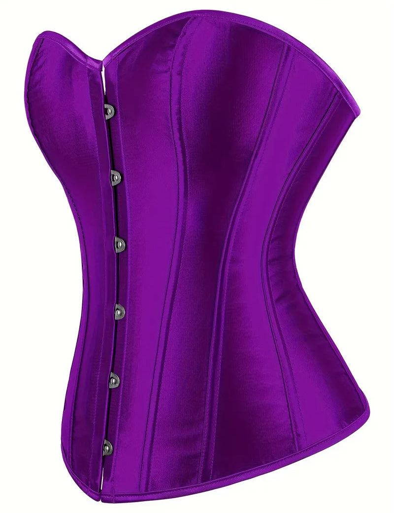 Strapless corset met vetersluiting en knoopsluiting