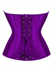 Strapless corset met vetersluiting en knoopsluiting