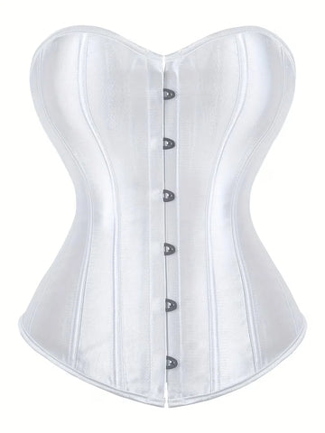 Strapless corset met vetersluiting en knoopsluiting