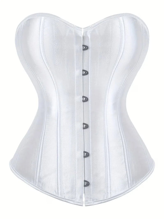 Strapless corset met vetersluiting en knoopsluiting