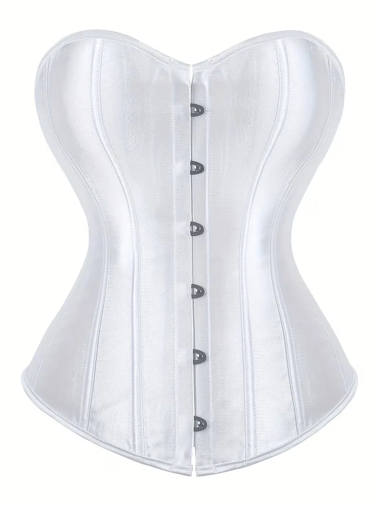 Strapless corset met vetersluiting en knoopsluiting