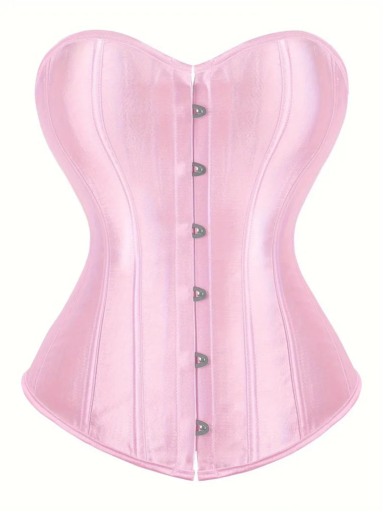 Strapless corset met vetersluiting en knoopsluiting