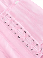 Strapless corset met vetersluiting en knoopsluiting