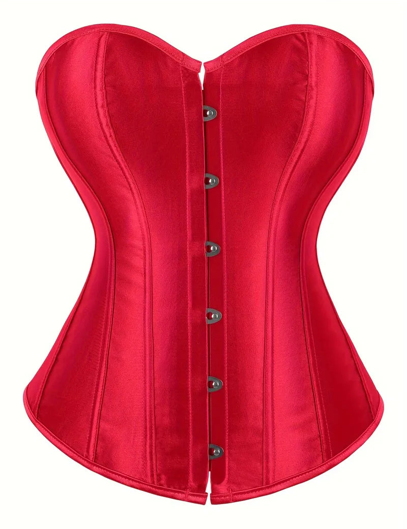 Strapless corset met vetersluiting en knoopsluiting