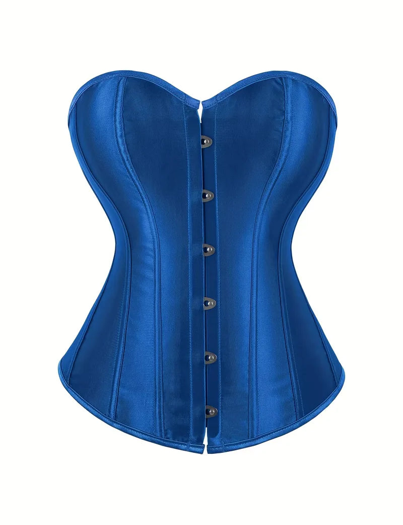 Strapless corset met vetersluiting en knoopsluiting