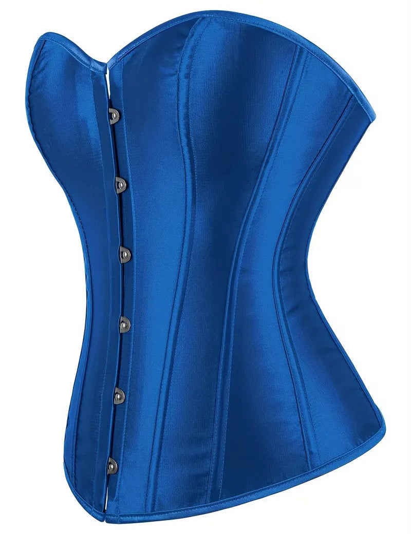 Strapless corset met vetersluiting en knoopsluiting
