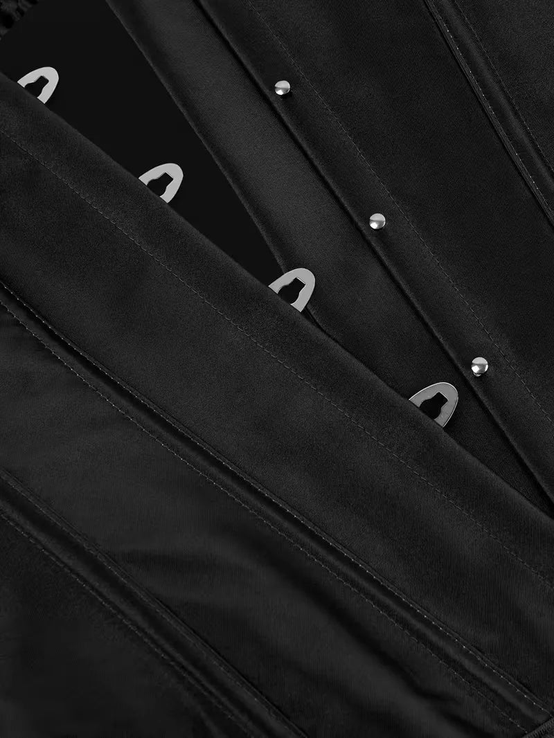 Strapless corset met vetersluiting en knoopsluiting