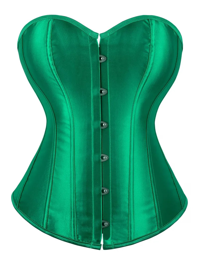 Strapless corset met vetersluiting en knoopsluiting