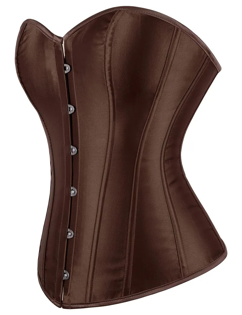 Strapless corset met vetersluiting en knoopsluiting